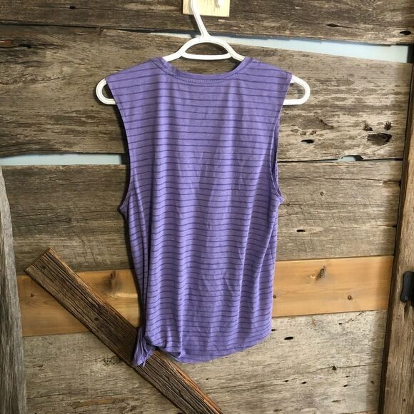 nike Size Small Purple Stripe Sleeveless Workout Top - Picture 3 of 5